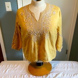 Johnny Was peasant blouse, medium